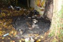 Feuer Matratze wo ein Obachloser drauf geschlafen hat Koeln Muelheim Steegerstr P31